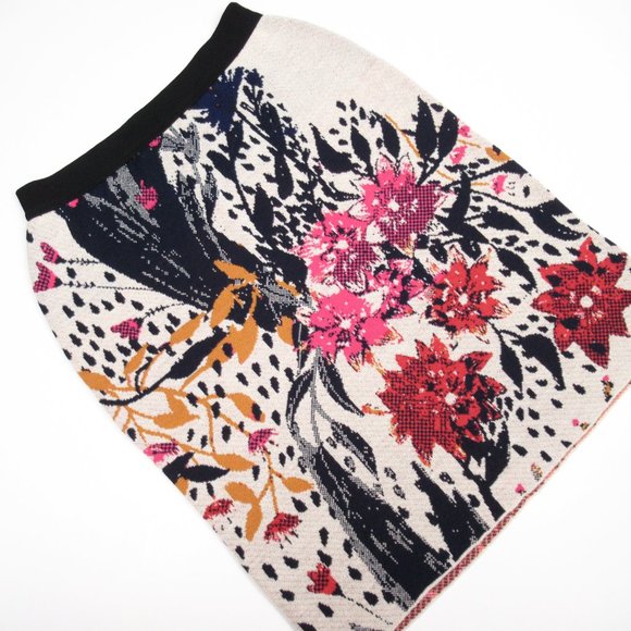 Anthropologie Aldomartins Beatriz Floral Knit Sweater Mini Skirt Small - Picture 5 of 10